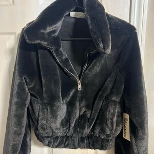No Boundaries Black Teddy Jacket